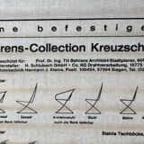 Leather cushion for postmodern Kreuzschwinger chair by Till Behrens, 1980s, set of 2.