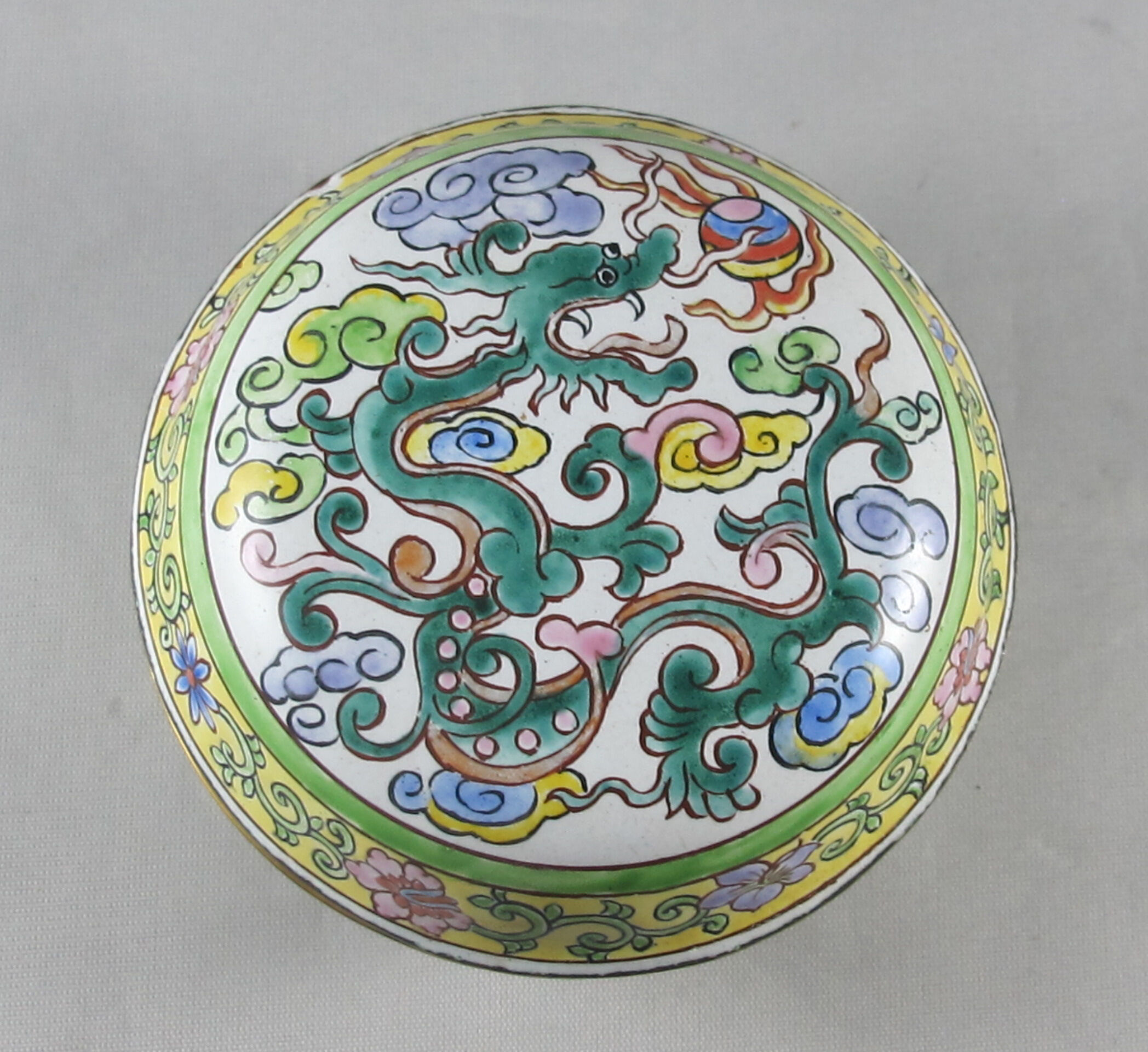 Chinese enamelled bronze box