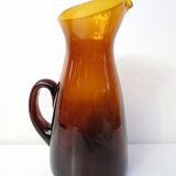 Carafe, vintage pitcher in blown glass