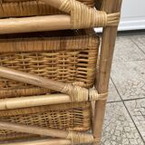 Vintage rattan chiffonier