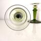 Set de 4 verres en cristal au pied vert