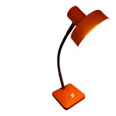 Lampe en métal orange, années 60-70