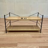 MODULAR SHELF METAL AND WOOD SCANDINAVIAN DESIGN 1960.