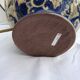 Ancient enamelled ceramic lamp drawing flowers - vintage grey daybat