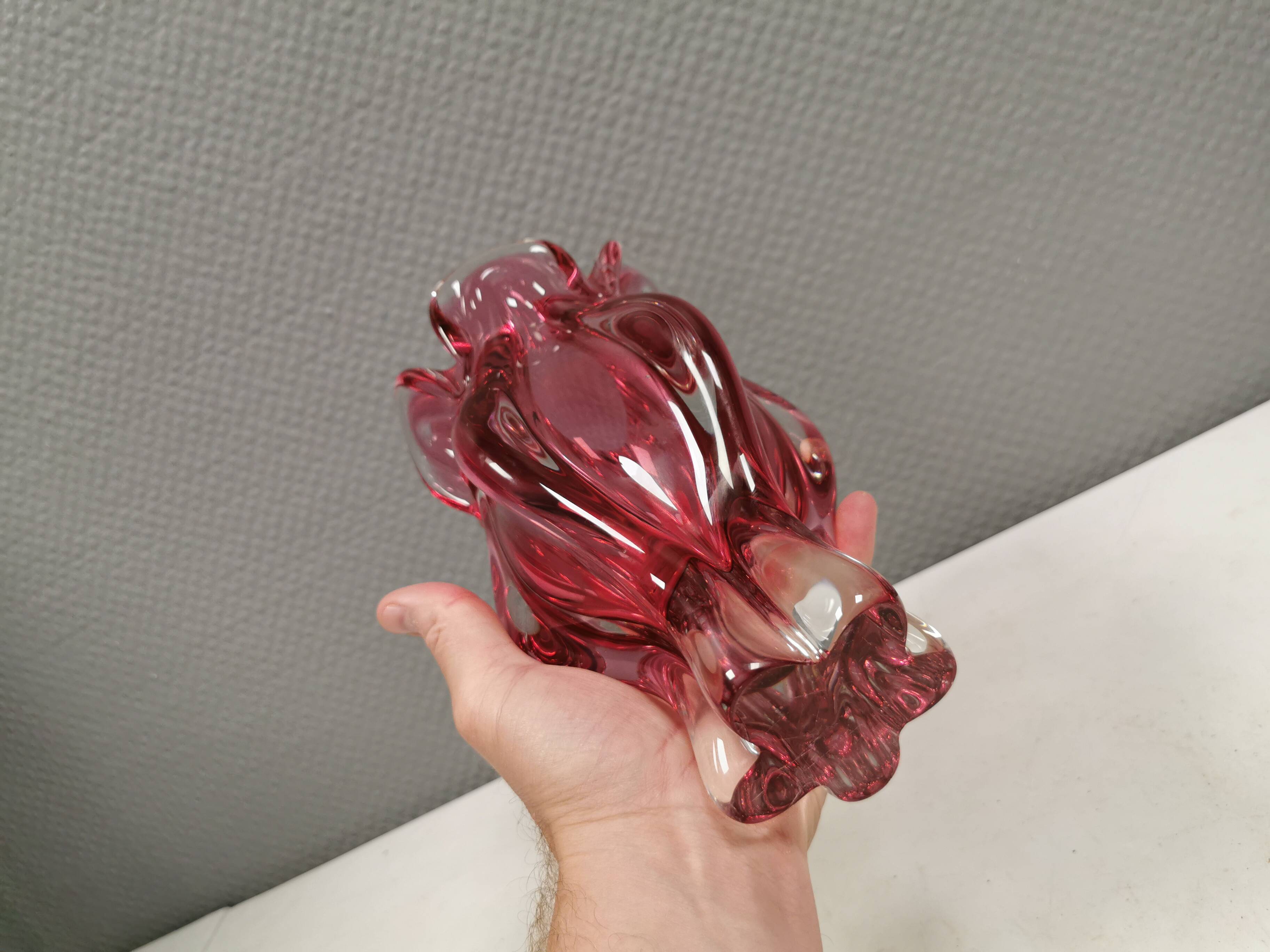 Bohemian glass vase, by Josef Hospodka for Chrisbka Glaswerke 1960s