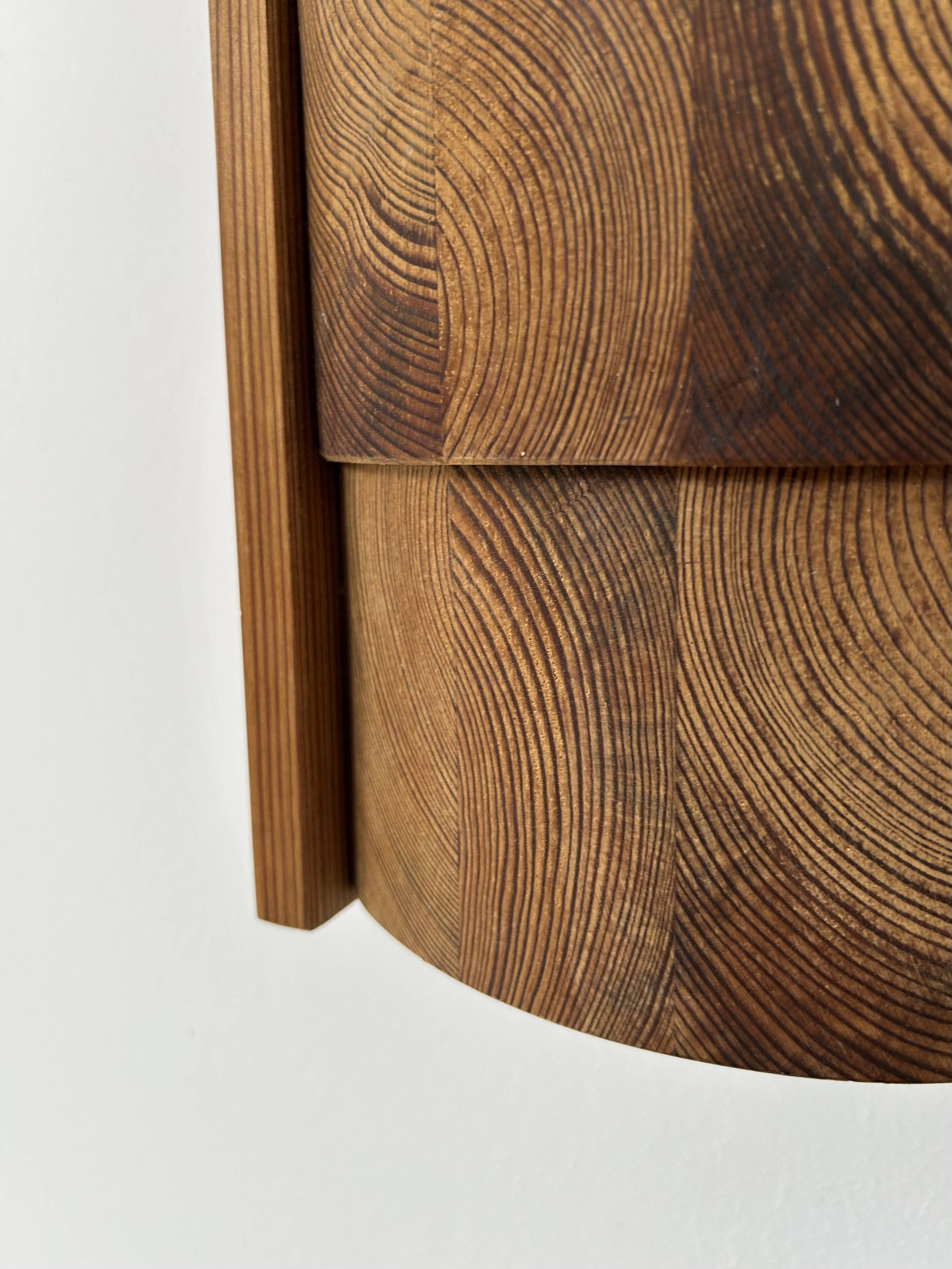 Vintage XL wall light, pin, suede, 1970