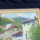 Painting, Basque house with green shutters