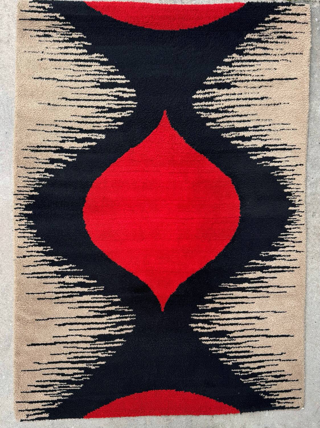 Scandinavian Rya rug, 1970s
