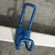 School wall coat rack - white and blue lacquered metal cloakroom 9 hooks