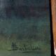 Ancienne peinture pastel sur papier signée paysage Bartalini avec cadre