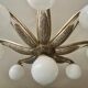 Art Deco ceiling light in bronze with 9 glass globes, France 1935