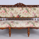 Restored Seating Set, Historicism, Beech, Walnut, Czechia, 1890s