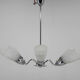 Mid-Century Chrome-Plated 6 Flamming Chandelier by Instala Decin, 1950s