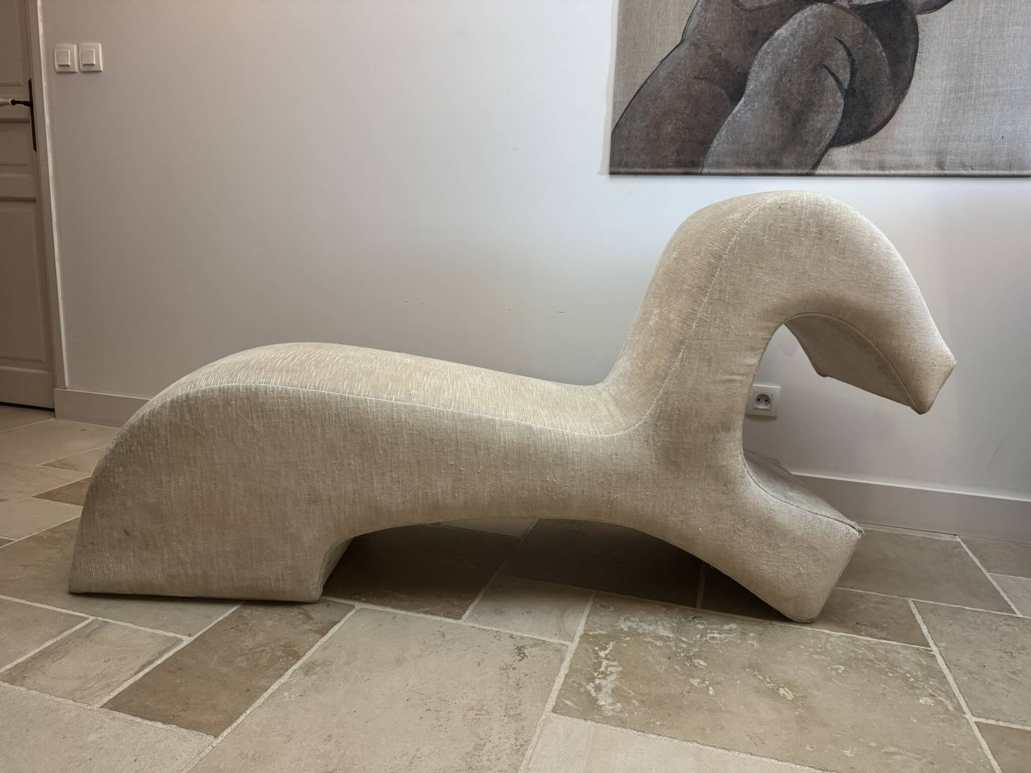 Designer armchair, "Djinn" chaise longue style by Olivier Mourgue