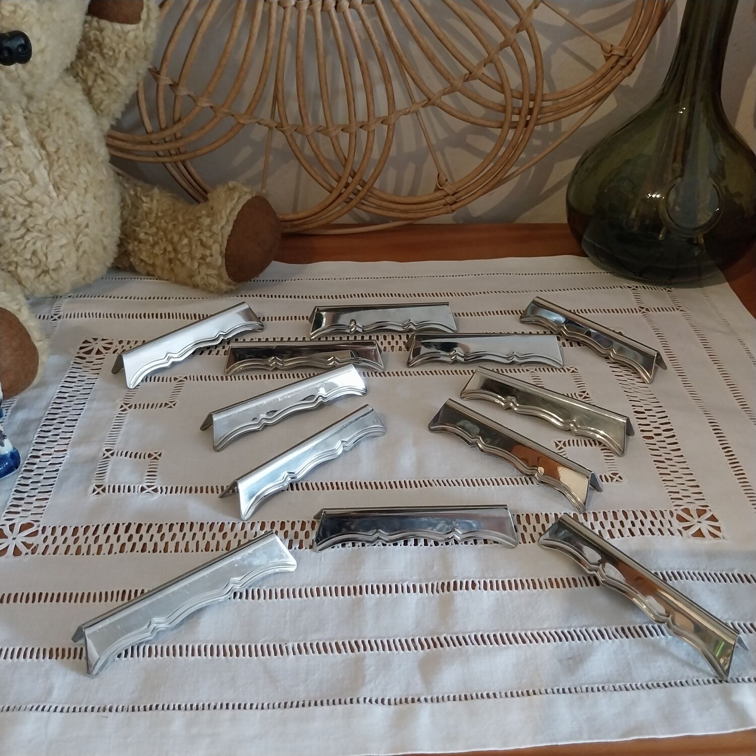 Old metal knife rests