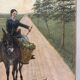 Woman with Donkey, oil on canvas signed 1886
