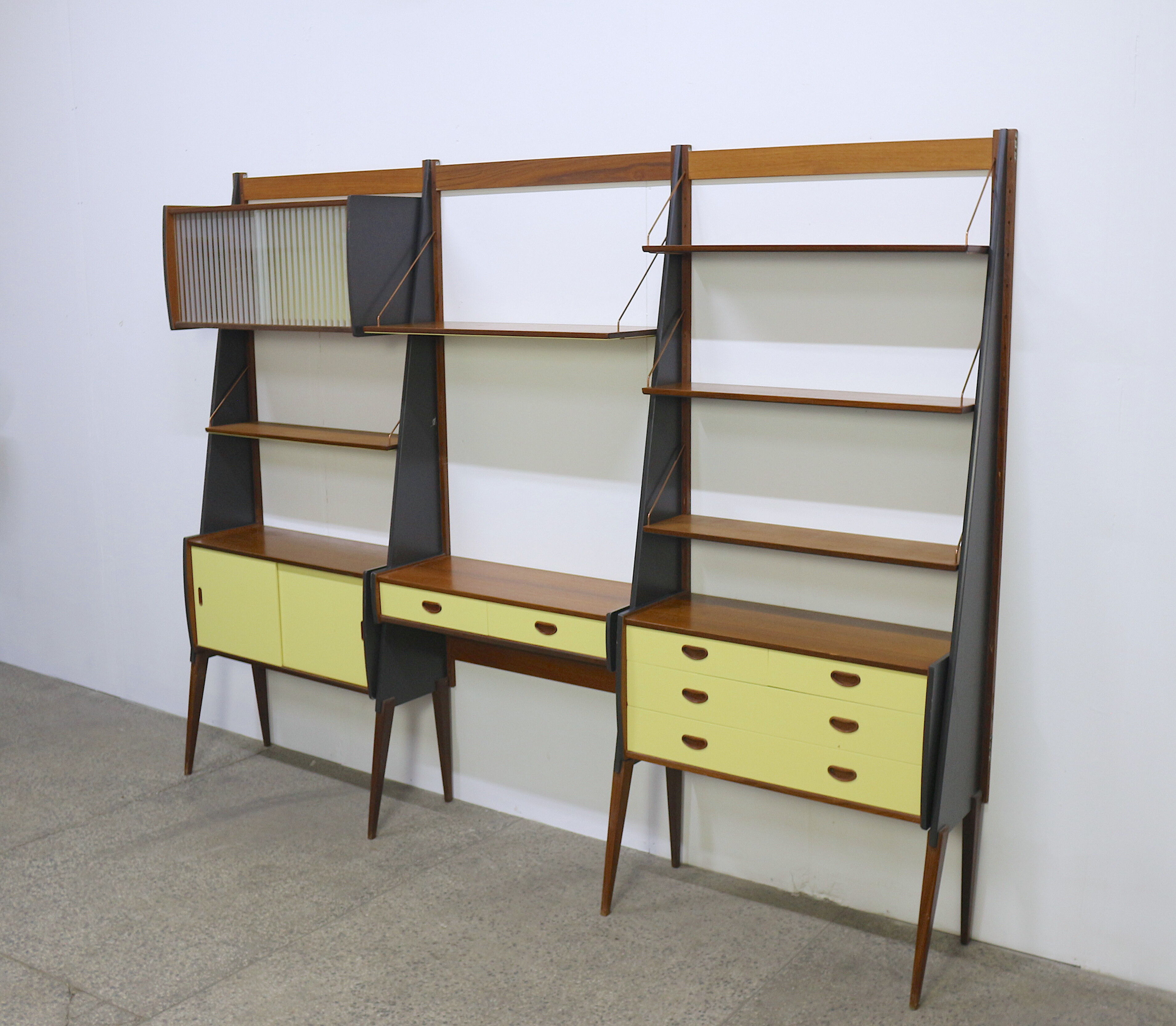 Norwegian free standing shelf, 1960's