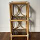 Etagère en rotin et verre