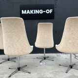 Set of 4 swivel chairs 70s