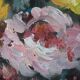 Tableau nature morte bouquet fleurs huile sur panneau