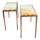Pair of Italian Console Tables in Marble and Chrome, 1970s