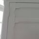 Vintage Parisian wardrobe, 2 doors re-enchanted in pearl gray.