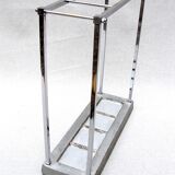 Art Deco umbrella holder in chromed metal