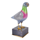 Italian Hand Painted Porcelain Pigeon by Giulia Mangani, 1970s