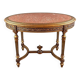 Louis XVI style oval table with marble top, 19th century
