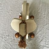 Wooden elephant on wheels