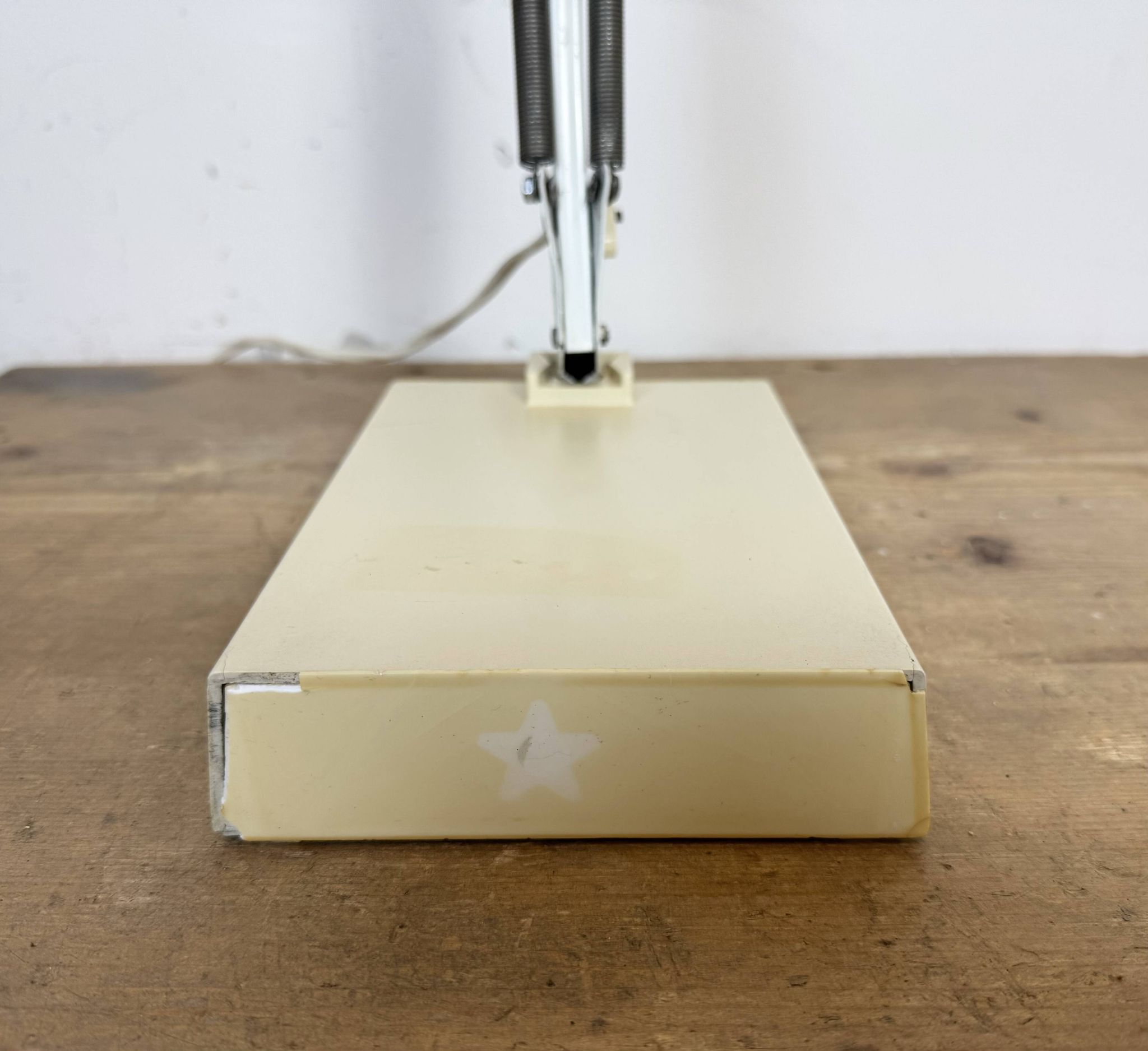 Vintage White Italian Architect Table Lamp, 1970s