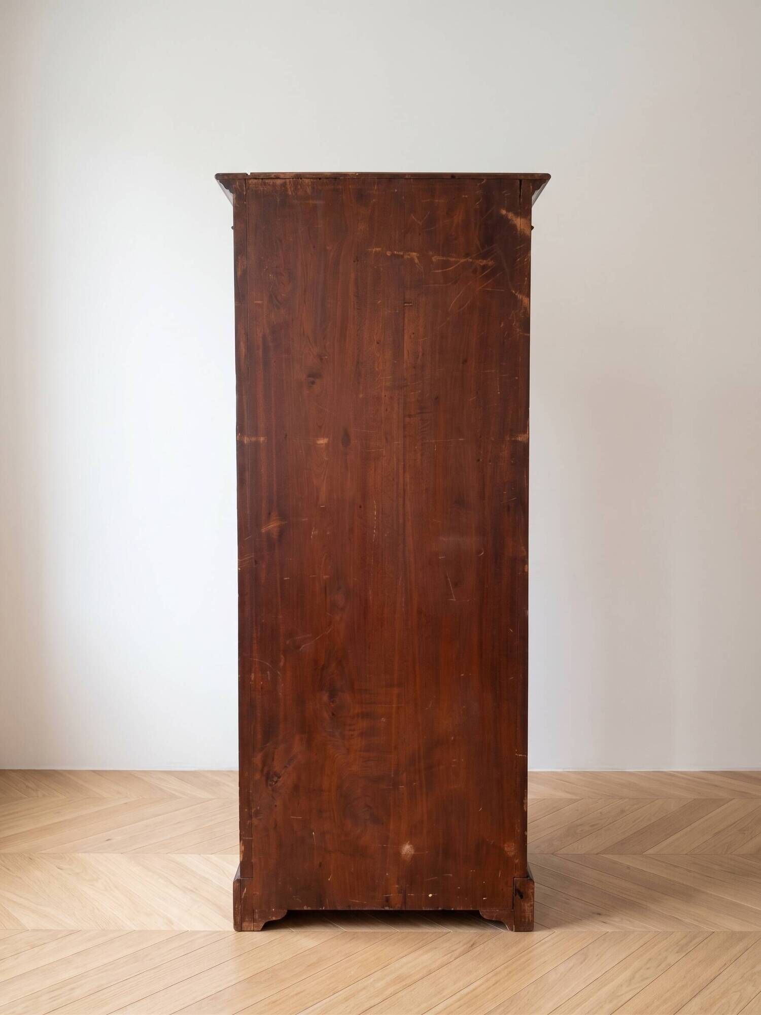 Petit meuble de rangement vitré ancien en bois