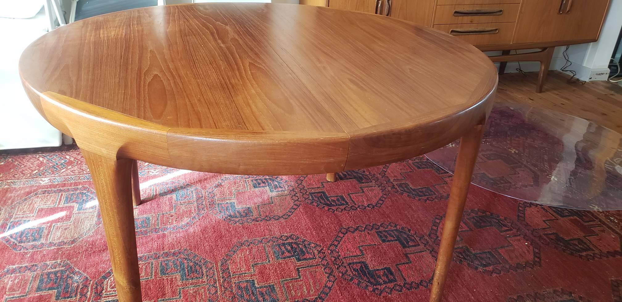 Teak table in Scandinavian style