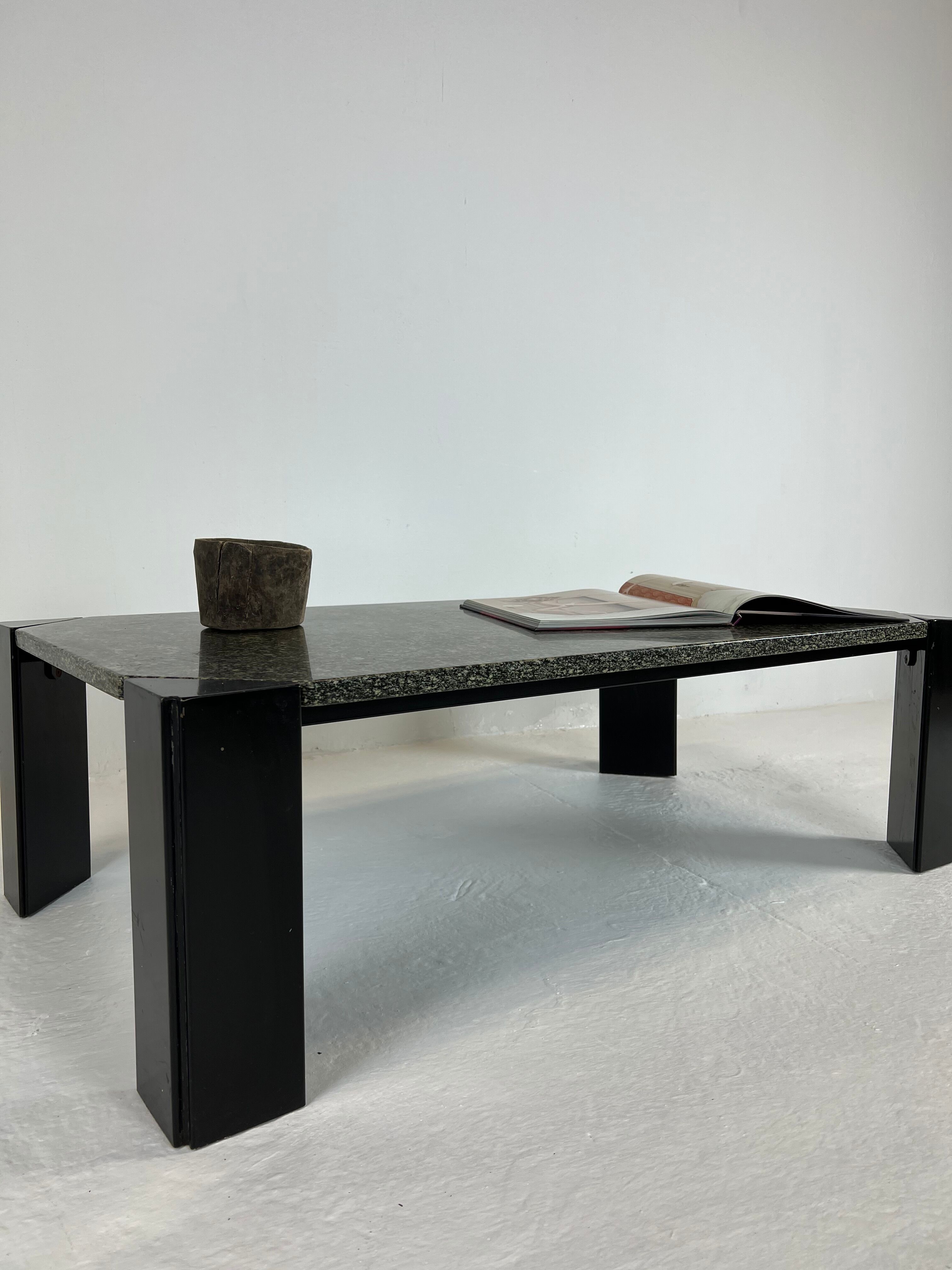 Coffee table, 80s in green marble