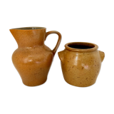 Pichet et pot en grès