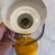 Pair of adjustable vintage wall lamps in yellow and chrome metal. Year 60