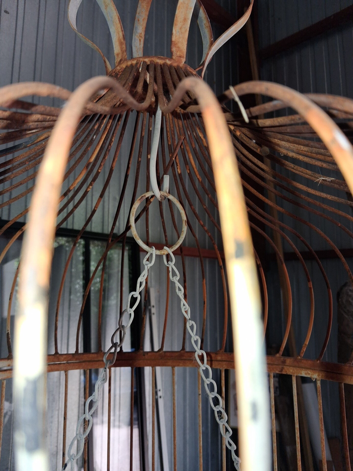 Very large decorative metal birdcage -