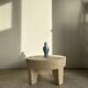 Light blue purple ceramic lamp base H:25cm