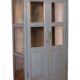 Old art deco display case in original Burmese teak with gray-blue patina
