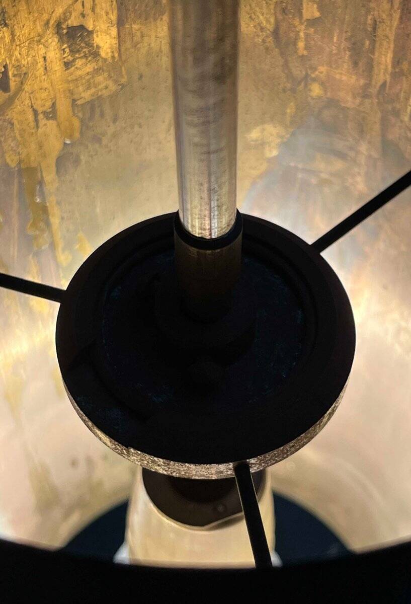 Brass tube pendant lamp in mid-century style, 1960s.