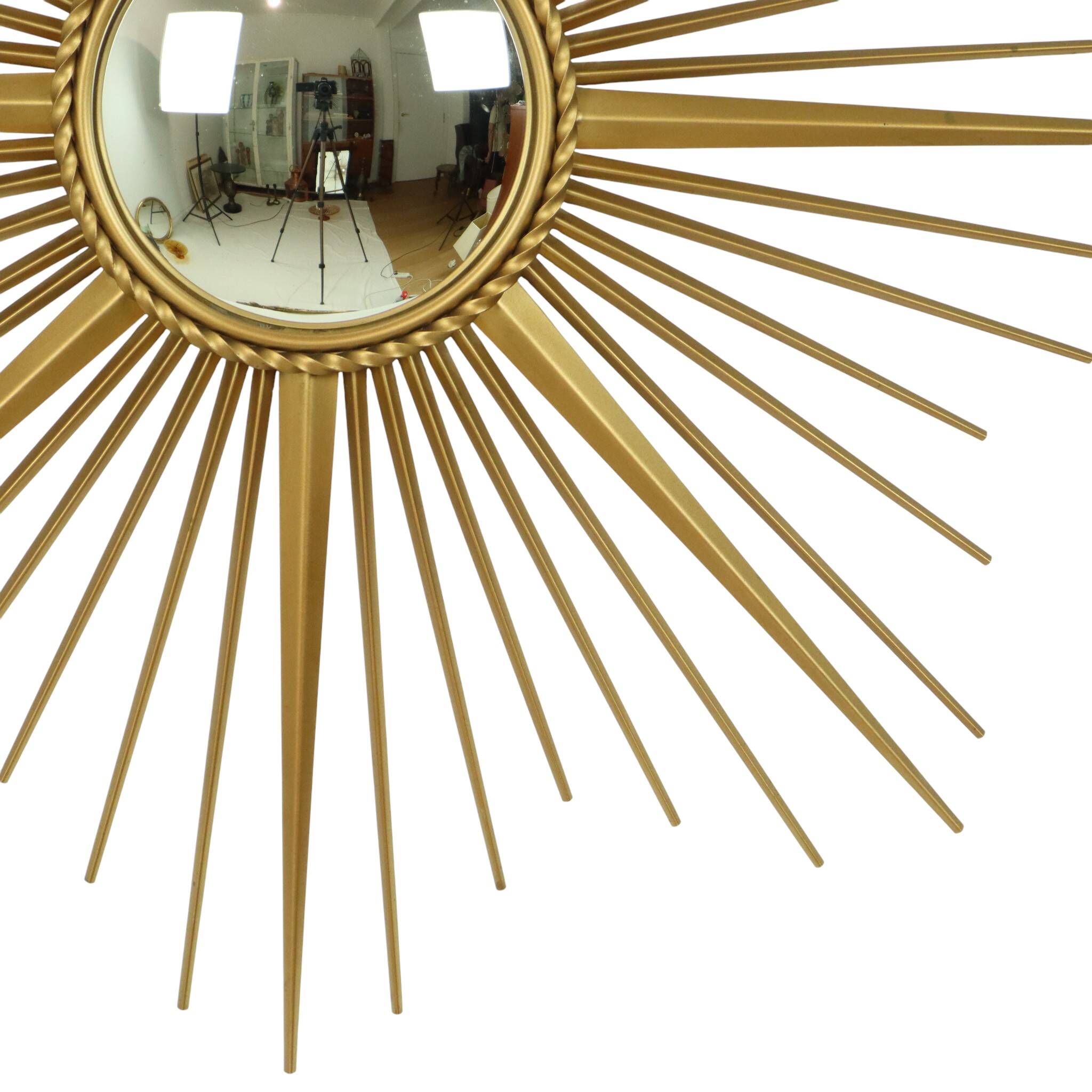 Large Vintage Sun Mirror Chaty Vallauris France 86cm