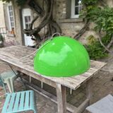 Green metal industrial pendant light