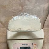 Glass dish signed Annie Glass 37/310 made in the USA 24k gold-plated rim