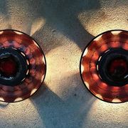 Modernist Scandinavian ceramic art wall lights or sconces, 1960s, set of 2