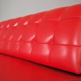 Red leatherette sofa, 1970s
