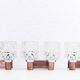 Set de 3 appliques en cuivre et verre