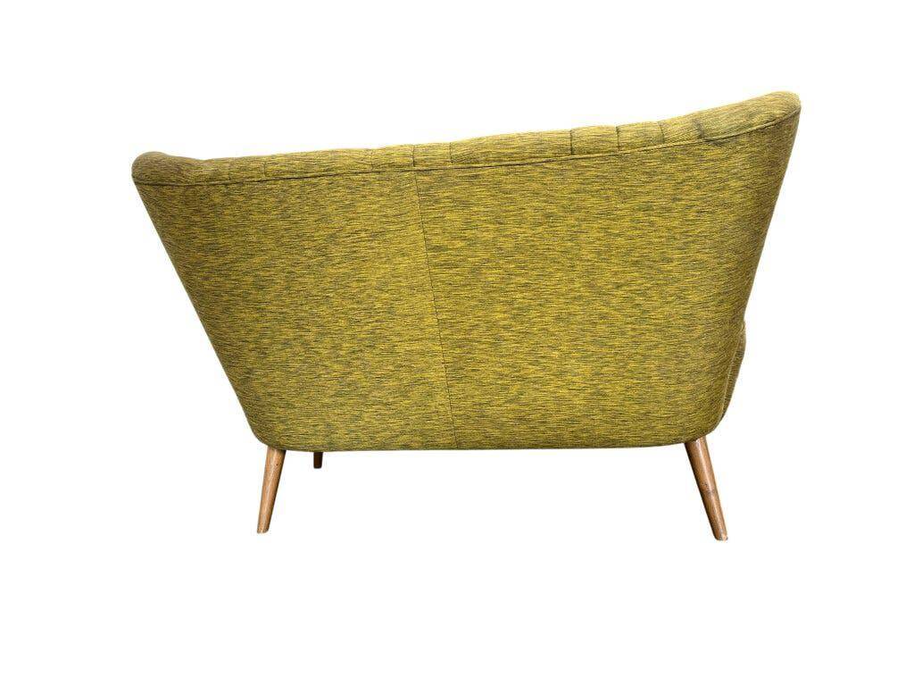 Canapé vintage jaune-vert deux places / fauteuil / sofa