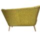 Canapé vintage jaune-vert deux places / fauteuil / sofa