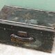 Old wooden travel trunk