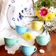 Lot de 5 tasses pastel FB Badonviller